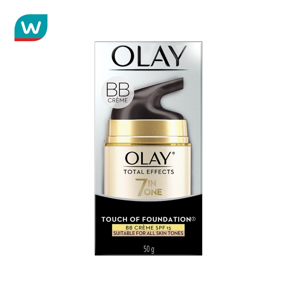 Olay โอเลย์ โททัล เอฟเฟ็คส์ 7 อิน 1 ทัช ออฟ ฟาวเดชั่น บีบี ครีม เอสพีเอฟ15 50 กรัม
