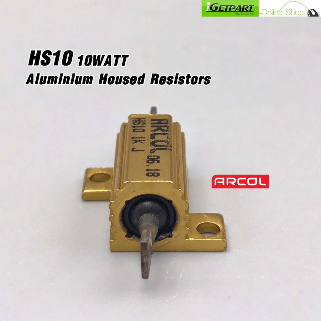 ตัวต้านทาน RESISTOR ALUMINIUM ARCOL HS10 1R4 - 1K 10WATT (1 แพ็ค = 2 ตัว)