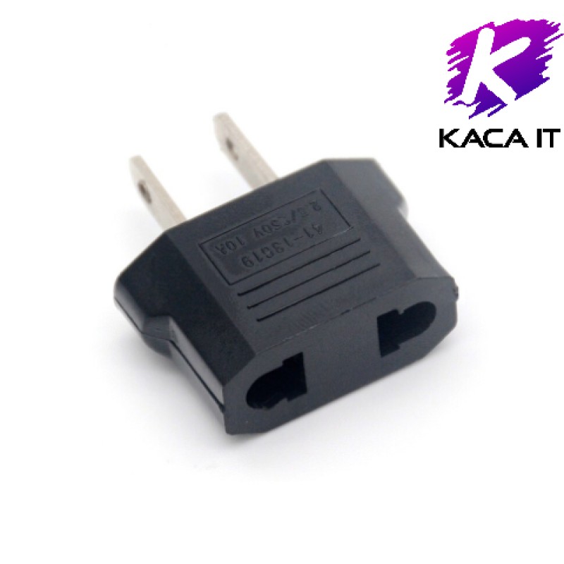 Plug แปลงขากลม เป็น 2ขาแบน EURO EU TO US ปลั๊กอะแดปเตอร์แปลงแปลงยุโรปไป American outlet Plug ADAPTER