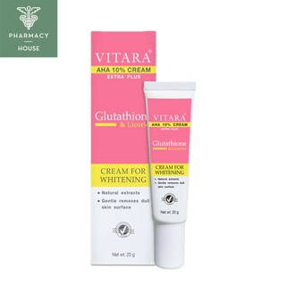 VITARA AHA 10% CREAM PLUS GLUTATHIONE 20 g.