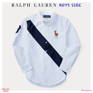 RALPH LAUREN BANNER COTTON OXFORD SHIRT ( BOYS SIZE 8-20 YEARS )