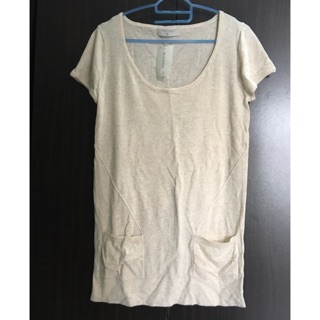 [ ส่งฟรี EMS] Giordano เสื้อไหมพรมแขนสั้นตัวยาว