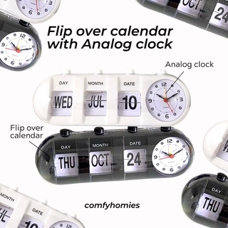 นาฬิกาแคปซูลพร้อมปฏิทิน🕚 FLIP OVER CALENDAR WITH ANALOG CLOCK