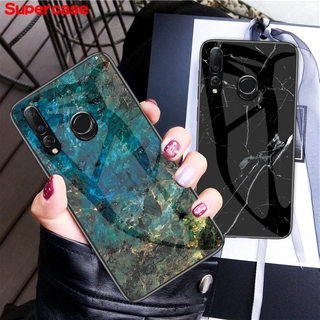 Ready Stock Huawei P Smart Z Y9 Y6 Pro Prime 2019 2018 Mate 20X 10 Lite Phone Case Marble Pattern Glass Soft Frame Hard Cover