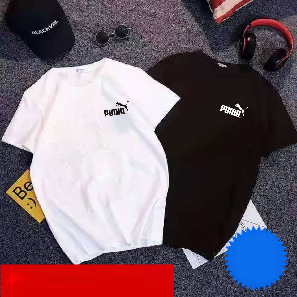 เสื้อทีเชิร์ตเสื้อยืดคอกลมแฟชั่นSport+การ์ตูนน่ารักขาว-ดำ พร้อมส่ง T-346