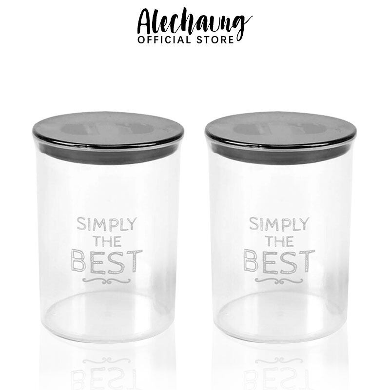 Alechaung กระปุกสูญญากาศ 1700ml 2ชิ้น กระปุกพลาติกใสใส่อาหาร โหลสูญญากาศ มีฝาผิด กันฝุ่น กันแมลง