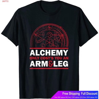 ผ้าฝ้ายแท้เสื้อยืดผู้ชายและผู้หญิง Alchemist Anime T Shirt Otaku Weeaboo Popular T-shirtsS-4XL