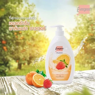 เอเวอร์กรีน ครีมอาบน้ำ ออเร้นจ์ แอนด์ สตรอเบอร์รี่ 1000 มล. / Evergreen Shower Cream Orange & Strawberry 1000 ml