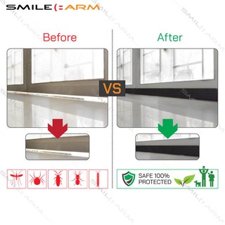 [ส่งฟรี] SmileArm® ที่กั้นประตู แถบเวลโครเทป ยางซิลิโคน กาว2หน้า คิ้วประตู คิ้วกันแมลง กันฝุ่น - ใช้ได้กับประตูทุกแบบ