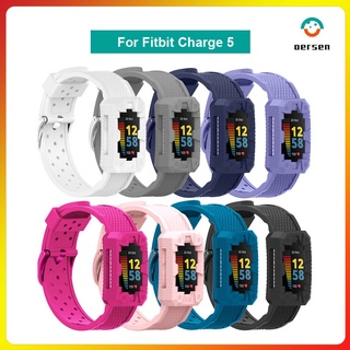 ใหม่ สายนาฬิกาข้อมือซิลิโคน แบบเปลี่ยน สําหรับ Fitbit Charge 5 Fitbit Charge 5