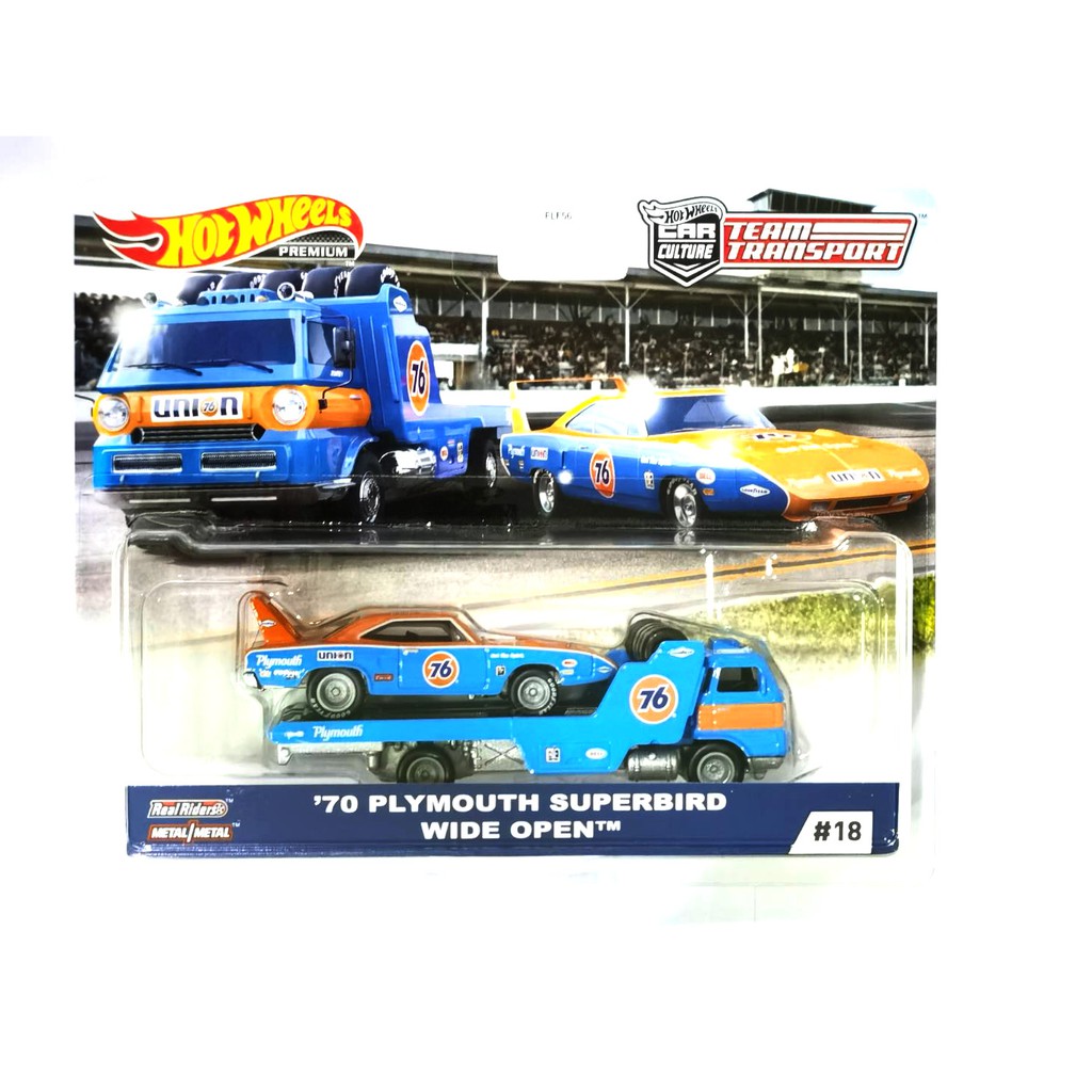 Hotwheels รุ่น Team Transport '70 Plymouth Superbird Wide Open ล้อยาง