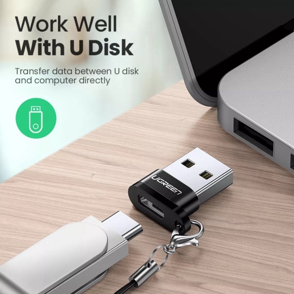 UGREEN รุ่น 50568, 50533 อะเเเดปเตอร์ 2.0, 3.0 to USB-C Female แปลงเป็น USB-A Male สำหรับชาร์จ มือถือ, คอมพิวเตอร์ อื่นๆ