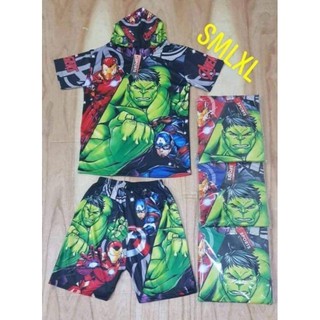 ชุดแฟนซีHULK เดอะฮัค ชุดฮีโร่มีฮูท ชุดเด็ก🎉พร้อมส่ง🎉