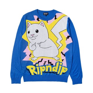 SLUM LTD - RIPNDIP Catch Em All Sweater Blue