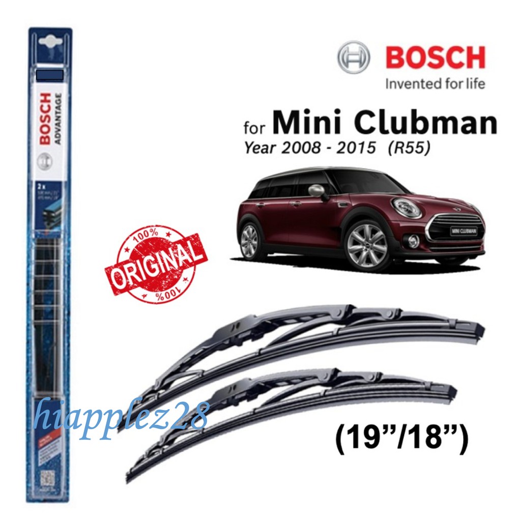 [1SET] BA1918 19"+18" BOSCH Advantage U Hook WIPER SET 3397010421 Proton Saga LMST Mini Clubman R5