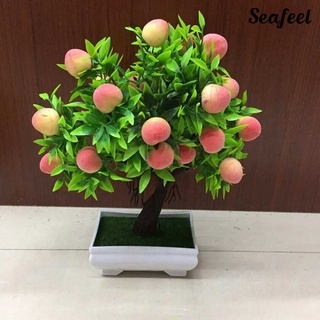 Seafeel ต้นบอนไซ ผลไม้ ลูกพีชประดิษฐ์ 1 ชิ้น สําหรับตกแต่งบ้าน สวน