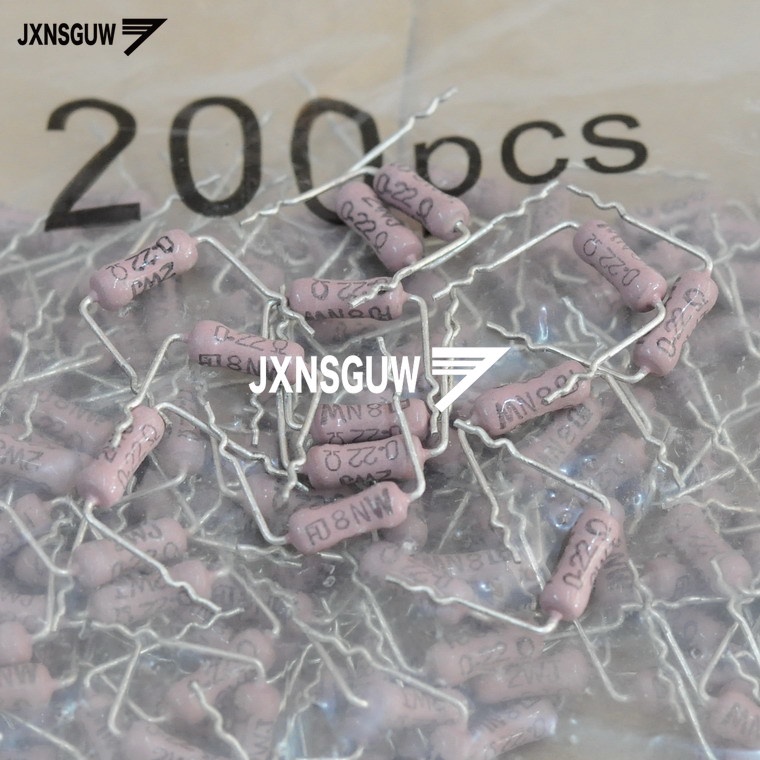 10PCS FUTABA 5% 2W0.22R 11X4.2MM P15MM ตัวต้านทานฟิล์มโลหะออกไซด์ 2W 0.22R ความต้านทานไข้ 0.22R 2W 0