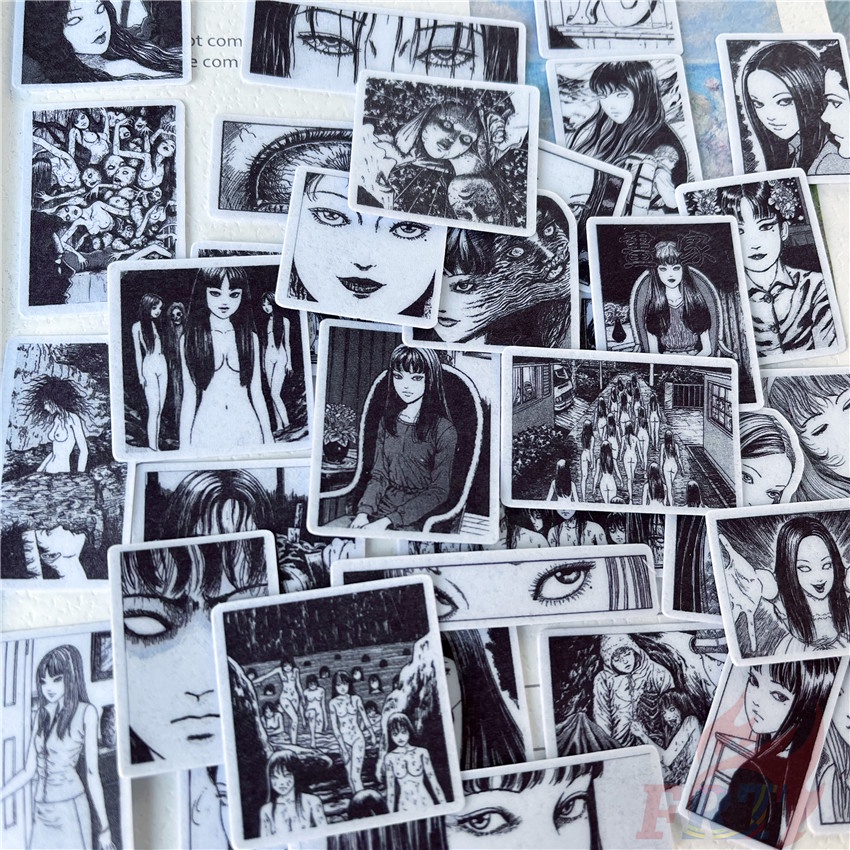 Junji Ito Classical Horror Comics Q-5 สติกเกอร์ไดอารี่ ขนาดเล็ก สติกเกอร์ตกแต่งอัลบั้ม DIY 40 ชิ้น/ชุด