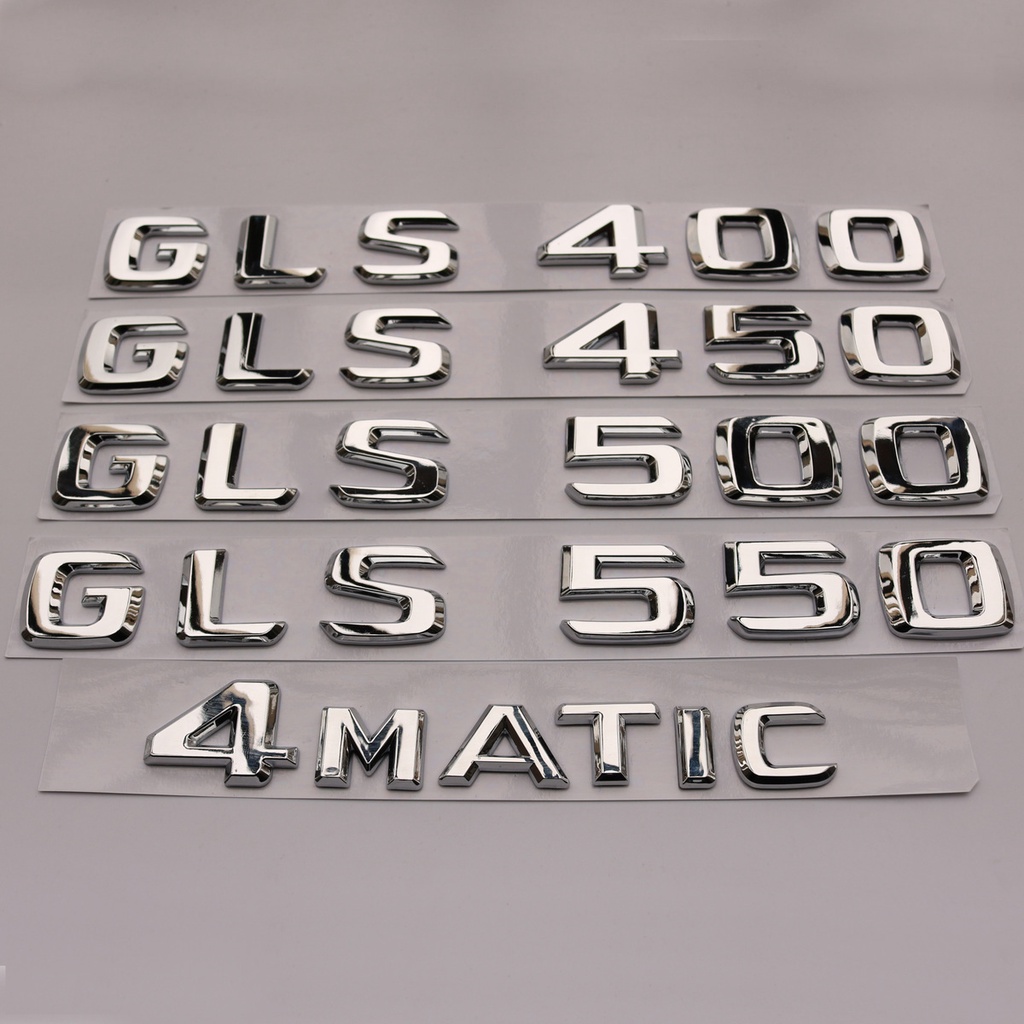 Mercedes-Benz Wordmark GLS-Class GLS400 GLS500 GLS550 580 4MATIC โลโก้รถดัดแปลงด้านหลังหางสติกเกอร์โ