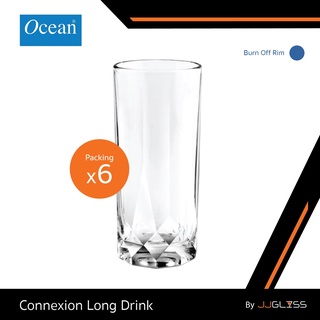 JJGLASS - (Ocean) P02809 Connexion Long Drink - แก้วเหล้า วิสกี้ ค็อกเทล หรือเครื่องดื่มเย็นประเภทต่างๆ แพ็คละ 6 ใบ