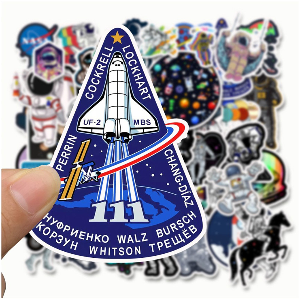 50Pcs Outer Space Astronaut Stickers For Travel Suitcase Skateboard ...