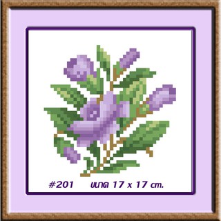 ไอแอมครอสติช iamcrossstitch DIY รหัสTmini-201 15x15 cm. ชุดอุปกรณ์งานฝีมือปักครอสติชครบชุด