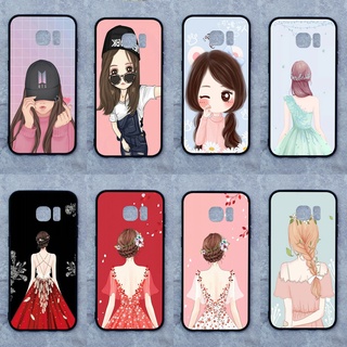 เคส Samsung S7 edge ลายผู้หญิง ขอบนิ่มหลังแข็ง เคสมือถือ เคสโทรศัพท์ Case เคส TPU ขอบนิ่มหลังแข็ง ไม่ขูดตัวเครื่อง