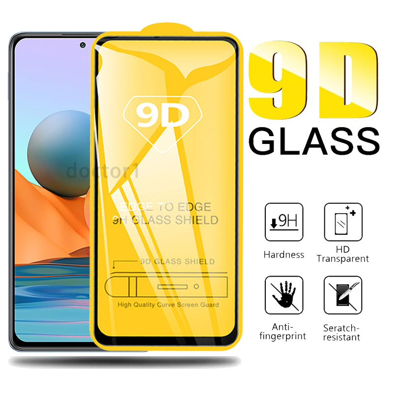 กระจกนิรภัย 9D ที่ครอบคลุมสําหรับ Redmi 9 8 7 หมายเหตุ 10 9T 9s 8 7 6 K20 Pro 7A 8A 9A 9C