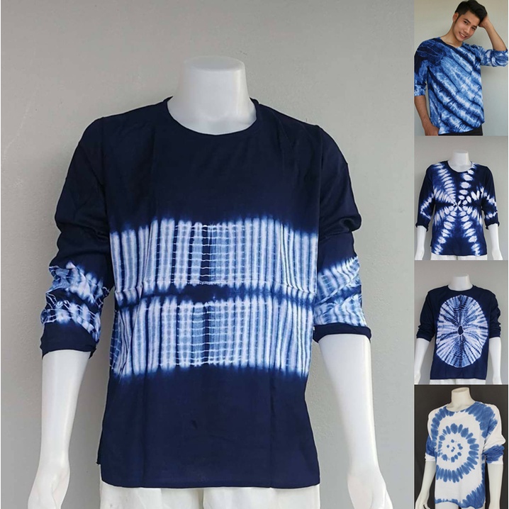 เสื้อมัดย้อมแขนยาว ผ้าสปันแท้