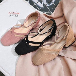 👠👠✨สินค้าพร้อมส่ง ราคา 390฿🌟🌟 รองเท้าคัชชูส้นสูงหัวตัดนำเข้า