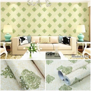 Wallpaper sticker วอลเปเปอร์ชนิดมีกาวในตัว สติ๊กเกอร์ติดผนังกันน้ำ DIY ราคาถูก ติดผนัง แต่งบ้าน ร้านกาแฟ ห้องนอน ห้องน้ำ