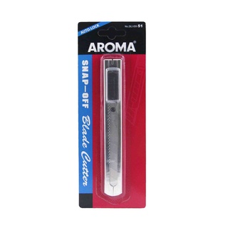 คัตเตอร์สแตนเลส AROMA SILVER-51 ใบมีดขนาด 18 มม. จำนวน 1 แผง