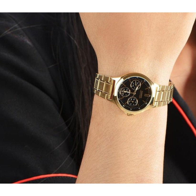 casio ของแท้ประกันศูนย์ นาฬิกาคาสิโอ ผู้หญิง รุ่น LTP-V300D LTP-V300G / SMILEYTIME ขายแต่ของแท้ ประกันศูนย์cmg/c-thong