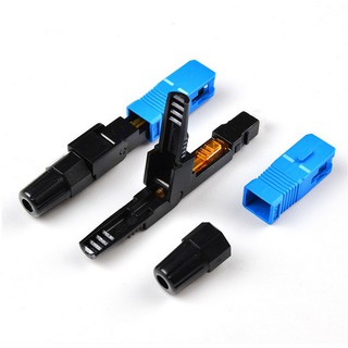 ตัวเชื่อมต่อด่วนไฟเบอร์ออปติก 10 pcs SC Tele Grade Optic Fiber Quick Connector