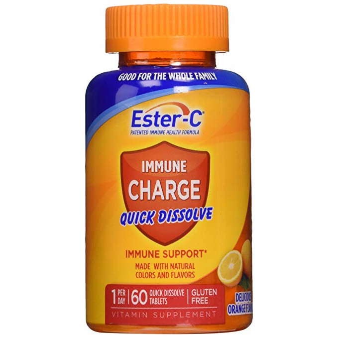 Ester-C Immune Charge Quick Dissolve 60 Tablets วิตามินซีดูดซึมเร็ว 60 เม็ด