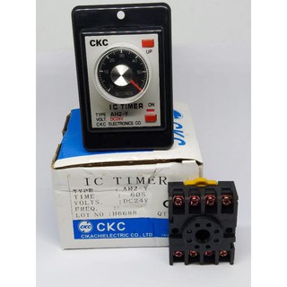 ทามเมอร์  AH2-Y 60S 24VAC (60วินาที)Power On Delay Timer(พร้อมซ๊อกเก็ต)