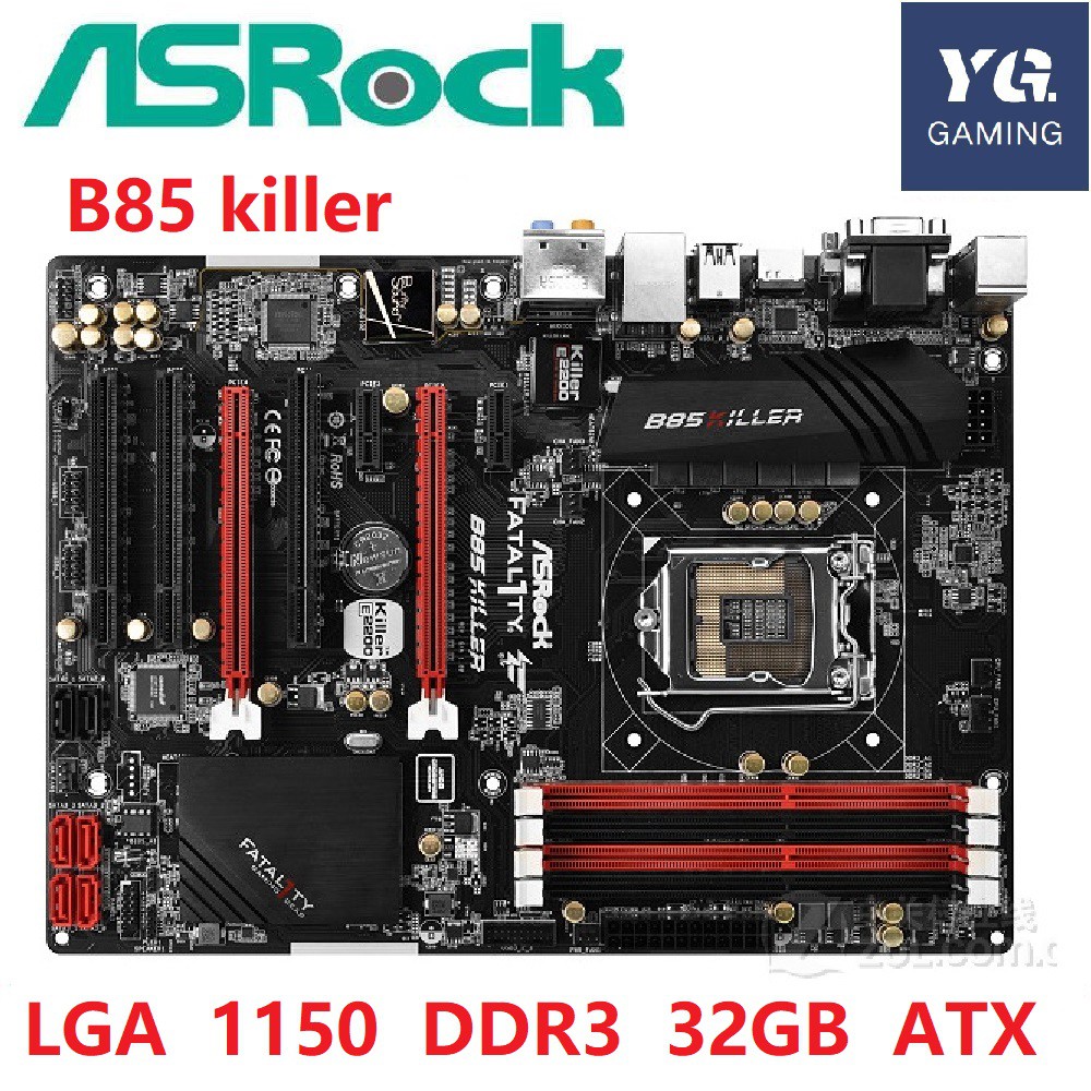 Used,ASROCK B85 Killer LGA 1150 32bg USB 3.1  ATX Desktop motherboard
