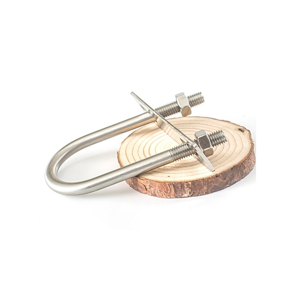 ☌ M6m8m10 สแตนเลส 304 ยาวพิเศษความยาวครบชุด U-bolt สกรู U-รูปคงที่ขี่ม้าท่อ CLAMP Hoop BUCKLE