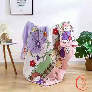 ผ้าห่มเด็ก ผ้าห่มพิมลายลายการ์ตูนสุดน่ารัก  air conditioning blanket for children