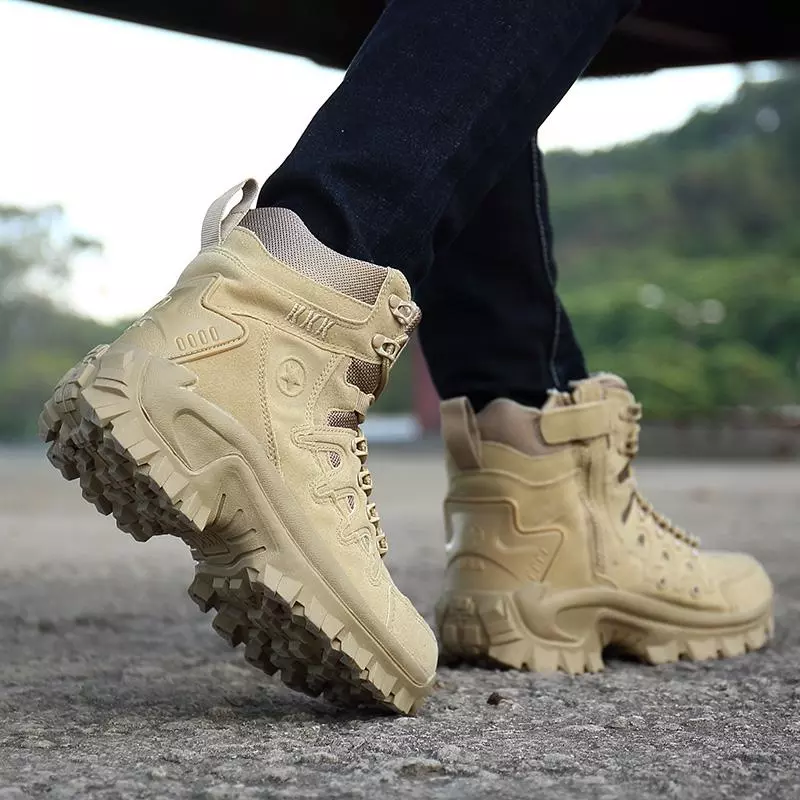 Army SWAT ขนาดบวก 39-46 ผู้ชายรองเท้าเดินป่ากลางแจ้งฤดูหนาว Hunter Military Tactical Boots