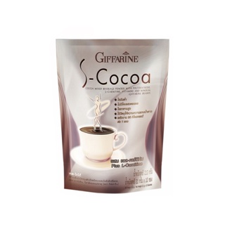 โกโก้ลดน้ำหนัก S-cocoa 1 แพ็คบรรจุ 10 ซอง ไม่มีน้ำตาล ให้พลังงาน 90 Kcal ✓ไขมันต่ำ ✓ใยอาหารสูง ✓บำรุงสมอง