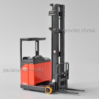 โมเดลรถบรรทุก โลหะ สเกล 1:25 Diecast Metal Linde Material Handling Reach Truck Forklift R14S R16S R20S Model Collectible