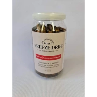 จิ้งหรีดฟรีซดราย จิ้งหรี้ดอบแห้งแบบฟรีซดราย Super Krick Freeze dried ทาสชูก้า สามารถวางไว้อุณหภูมิห้อง เก็บได้นาน