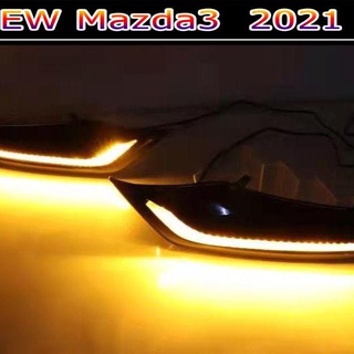 【 New Mazda3 2021 】Mazda Angksela สองสี สามสี สามสี ไฟเดย์ไลท์ ไฟตัดหมอก ดัดแปลง LED19-21 รุ่น