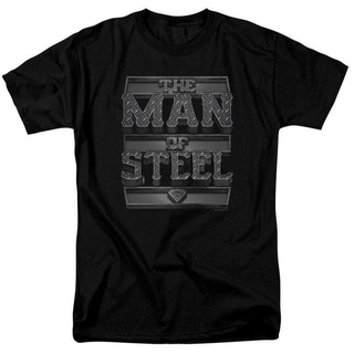 คอลูกเรือเสื้อยืด ผ้าฝ้าย พิมพ์ลายกราฟฟิค The Man of Steel Superhero DC SM1924 PHeold24EDijmg01S-5XL