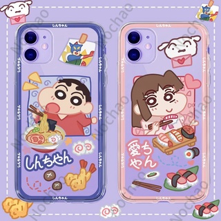 เคสโทรศัพท์มือถือ ซิลิโคน ใส กันกระแทก ลายการ์ตูนชินจัง สําหรับ Iphone 14 pro max 14promax 13 12 11 XR