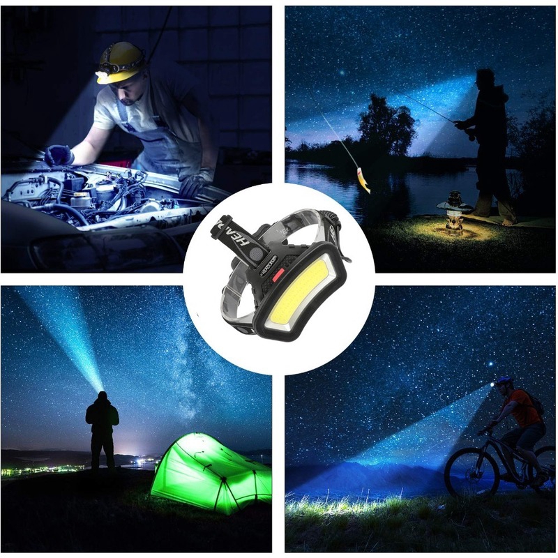 ไฟฉายสวมศีรษะ 8000 Lm Led ชาร์จ Usb กันน้ําสําหรับตกปลา 18650 Battery ราคา ถูกที่สุด ดีลบีเคเค แกลเลอรีภาพที่ 6