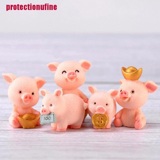 [protectionufine] ตุ๊กตาตกแต่งสวน ลายหมูนำโชคจิ๋ว สำหรับการตกแต่งสวน