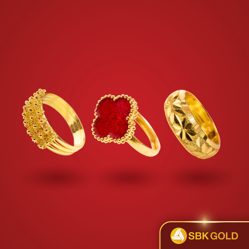 SBK Gold แหวน ครึ่งสลึง คละลาย ทองคำแท้ 96.5% (ทองเยาวราช)