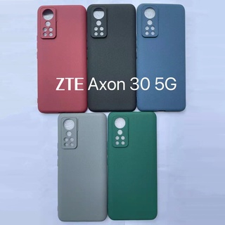 เคสโทรศัพท์มือถือแบบนิ่ม ผิวด้าน บางมาก สีพื้น เรียบง่าย สําหรับ ZTE Axon 30 5G